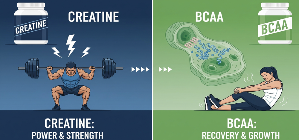 تفاوت‌های اصلی کراتین یا BCAA

