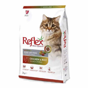 غذای خشک گربه بالغ رفلکس مولتی کالر با طعم با طعم مرغ و برنج وزن 15 کیلوگرم