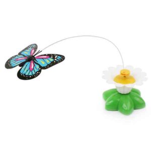 اسباب بازی گربه پروانه چرخان دور گل (Butterfly cat toy rotating around the flower) کد:1439