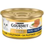 کنسرو گربه گورمت گلد با طعم مرغ (Gourmet Gold Pate Chicken Wet Cat Food) وزن 85 گرم