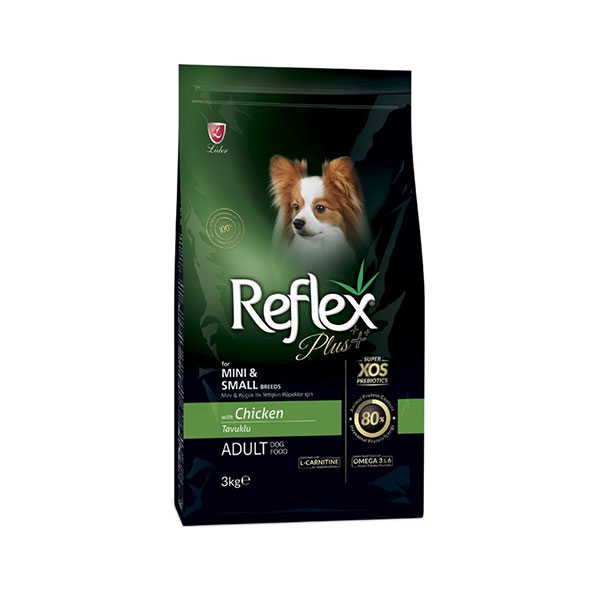 غذای خشک سگ بالغ نژاد کوچک رفلکس پلاس با طعم مرغ (Reflex Plus Adult Dog Food with Chicken) وزن 3 کیلوگرم