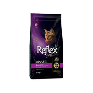 غذای خشک گربه بالغ رفلکس پلاس گورمت با طعم مرغ (Reflex Plus Gourmet Adult Cat Food) وزن 1.5 کیلوگرم