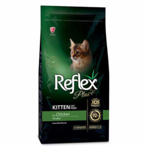 غذای خشک بچه گربه کیتن رفلکس پلاس با طعم مرغ (Reflex Plus Kitten Food with Chicken) وزن 15 کیلوگرم