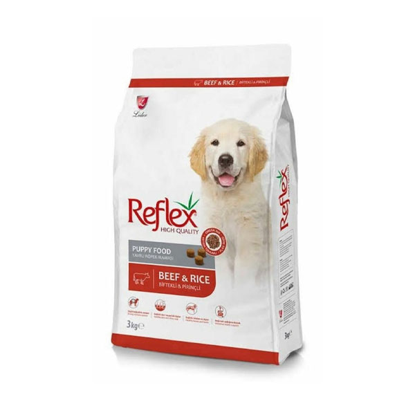 غذای خشک توله سگ رفلکس پاپی با طعم گوشت و برنج (Reflex Puppy Food with Beef) وزن 3 کیلوگرم