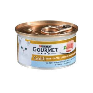 کنسرو گربه گورمت گلد با طعم ماهی تن (Gourmet Gold Pate Tuna Wet Cat Food) وزن 85 گرم