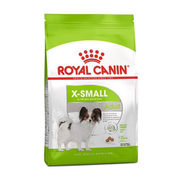غذای خشک سگ بالغ نژاد کوچک رویال کنین ایکس اسمال ادالت (Royal canin X-Small Adult Dry Dog Food) وزن 1.5 کیلوگرم